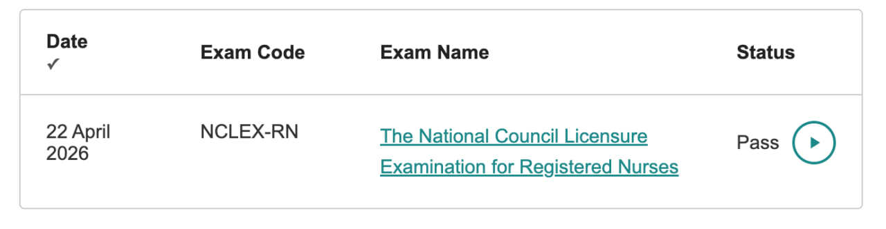 Octavio O. NCLEX-PN pass result screenshot